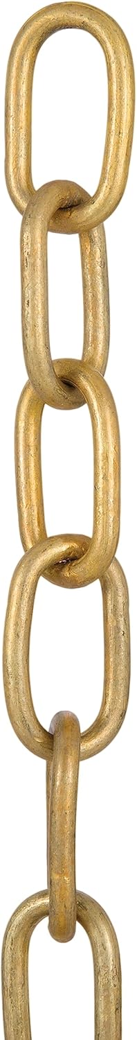 B&P Lamp® Unfinished Brass, Large Straight-Side Oval Chain, Ft.