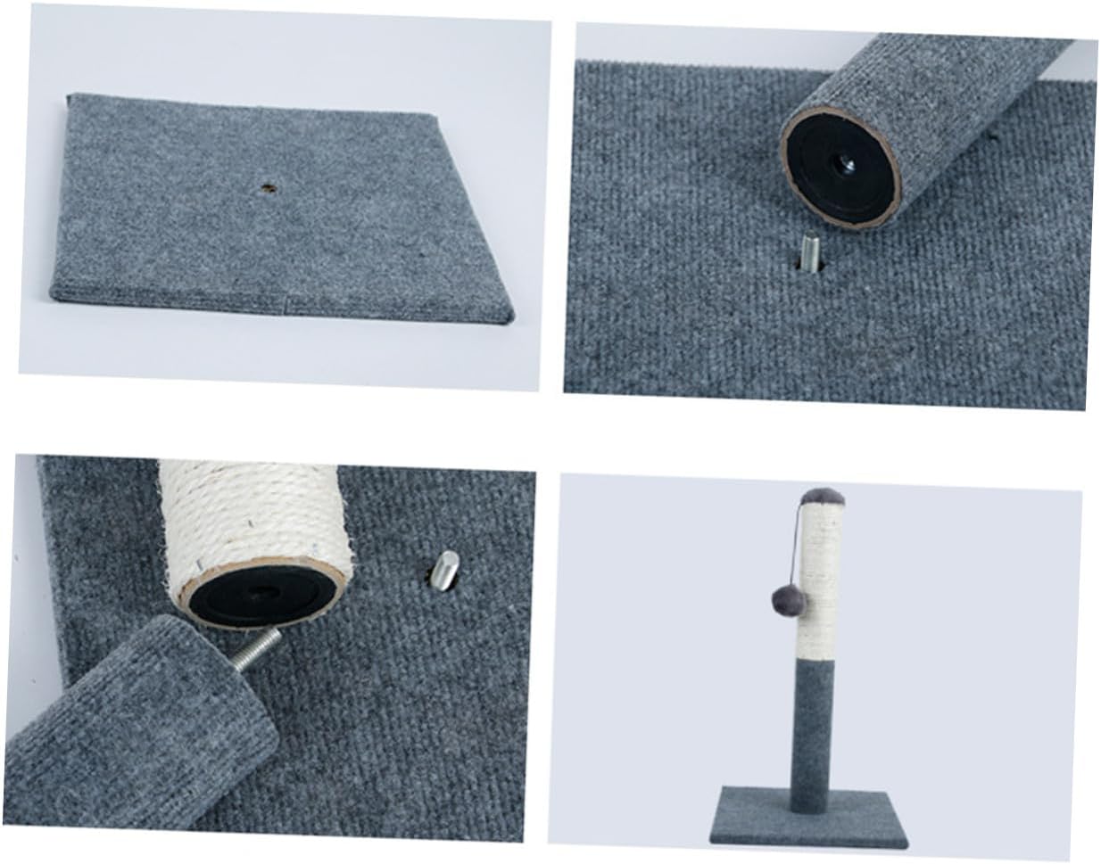 Cat Scratch Board and Sisal Scratching Post Gray Sturdy Claw Grinding Indoor Pet Supplies for Cats and Kittens