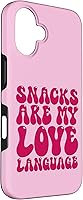 Vista 3 de Snacks Are My Love Language Funda para iPhone 16 para niños y padres