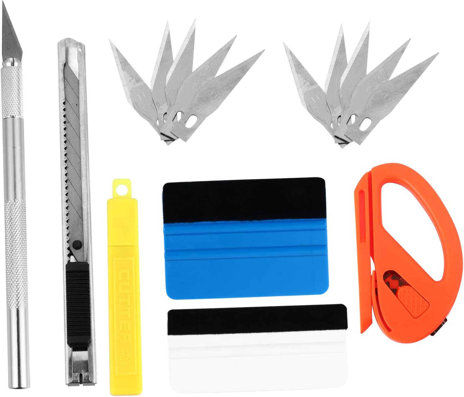 1set Professional Car Vinyl Wrap Tool Kit Window Tint Film Installation Set Squeegee Scraper and Utility Knife for Auto Wraps and Decals