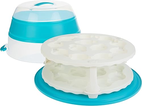 Miniatura 2 de Prepworks Progressive - Portador plegable para cupcakes y pasteles, 24 cupcakes, 2 capas, fácil de transportar magdalenas, galletas o postres a