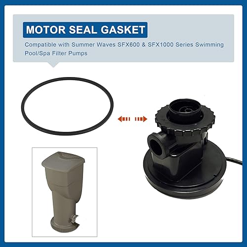 Miniatura 5 de MEFONKOU Junta de sello de motor P58147800 Reemplazo para Summer Waves SFX600 y SFX1000 Series Bombas de filtro de piscinaspa (paquete de 3)