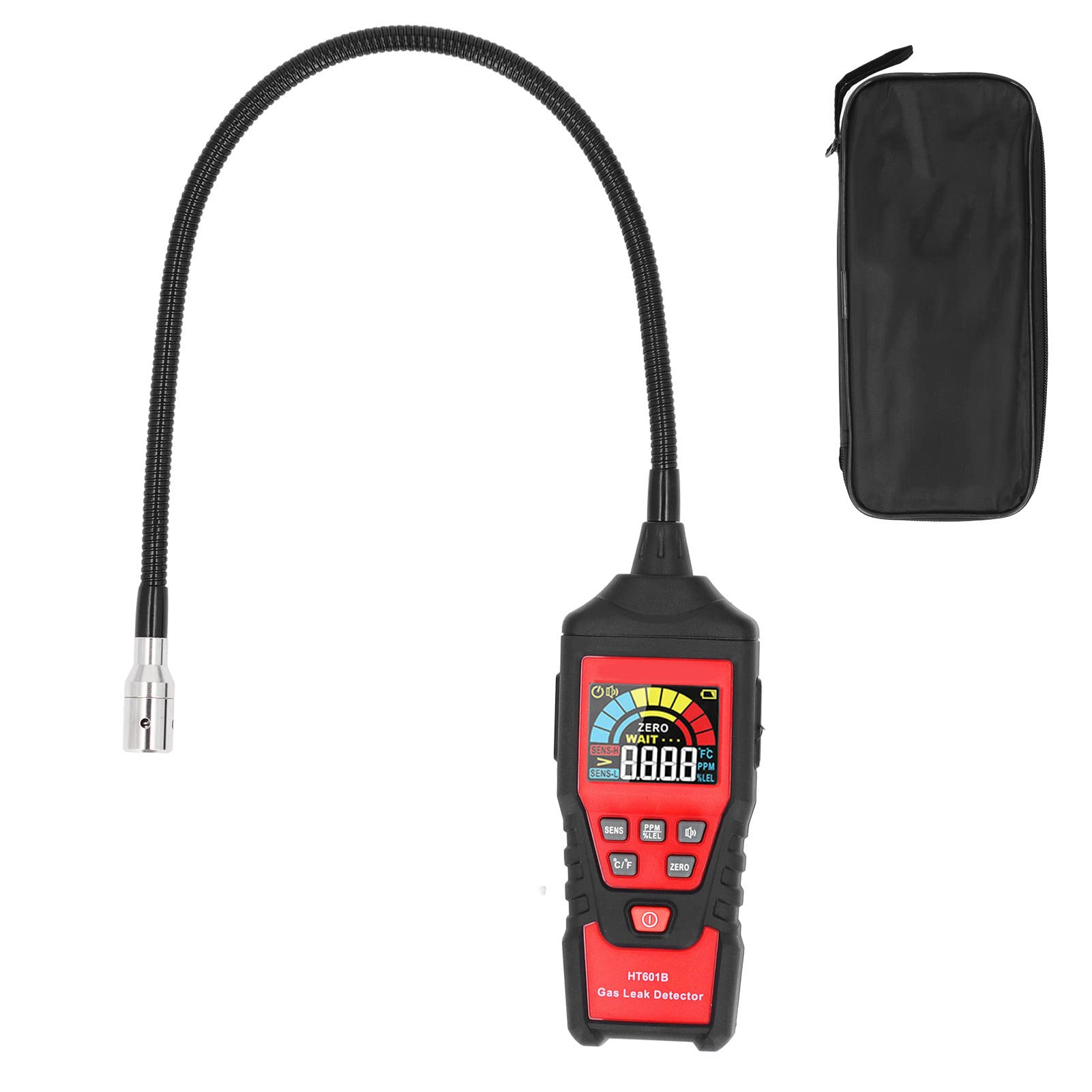 Probador de Fugas de Gas Combustible, Detector de Gas Detector de Fugas de Gas con Pantalla Digital LCD Medidor de Monóxido de Carbono Portátil para el Hogar, Detectores de Gas y