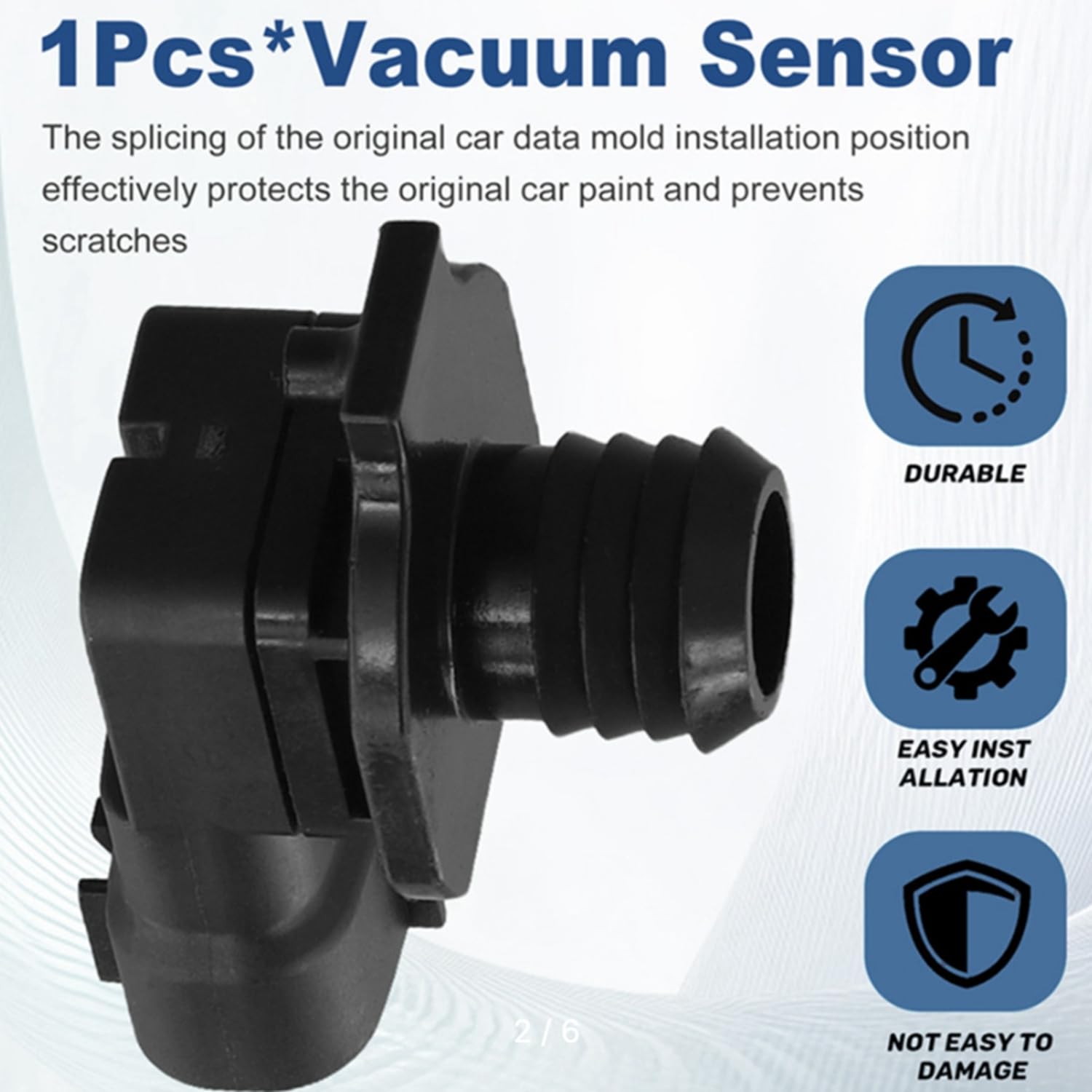 Vacuum Sensor 89421-52020 for Toyota Highlander 3.5L 2016-2020 & RAV4 2.5L 2019-2021, Black ABS Direct Replacement