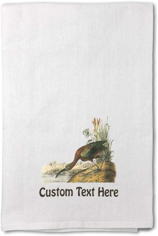 Style In Print Custom Decor Flour Kitchen Towels Glossy Ibis James Audubon Birds Animals Animals Birds Cleaning Supplies Dish Towels Personalized Text Here