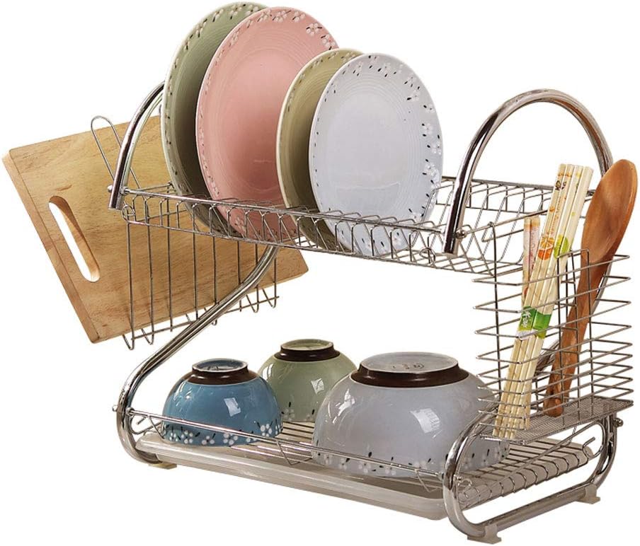S type double kitchen tableware dishes chopsticks spoon drain storage rack V