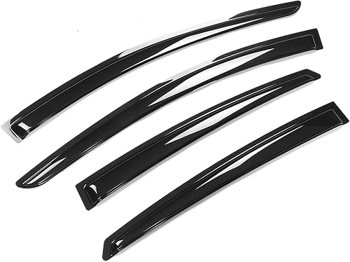 Miniatura 3 de IKON MOTORSPORTS, Visera de ventana compatible con Chevy Chevrolet Volt 2016-2019, tinte de humo, protección solar, deflector de aire de ventilación