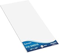 Vista 85 de Mega Format Hojas de plástico de PVC expandido, hoja blanca rígida de 6 x 12 pulgadas para manualidades, señalización y exhibiciones, tablero de PVC