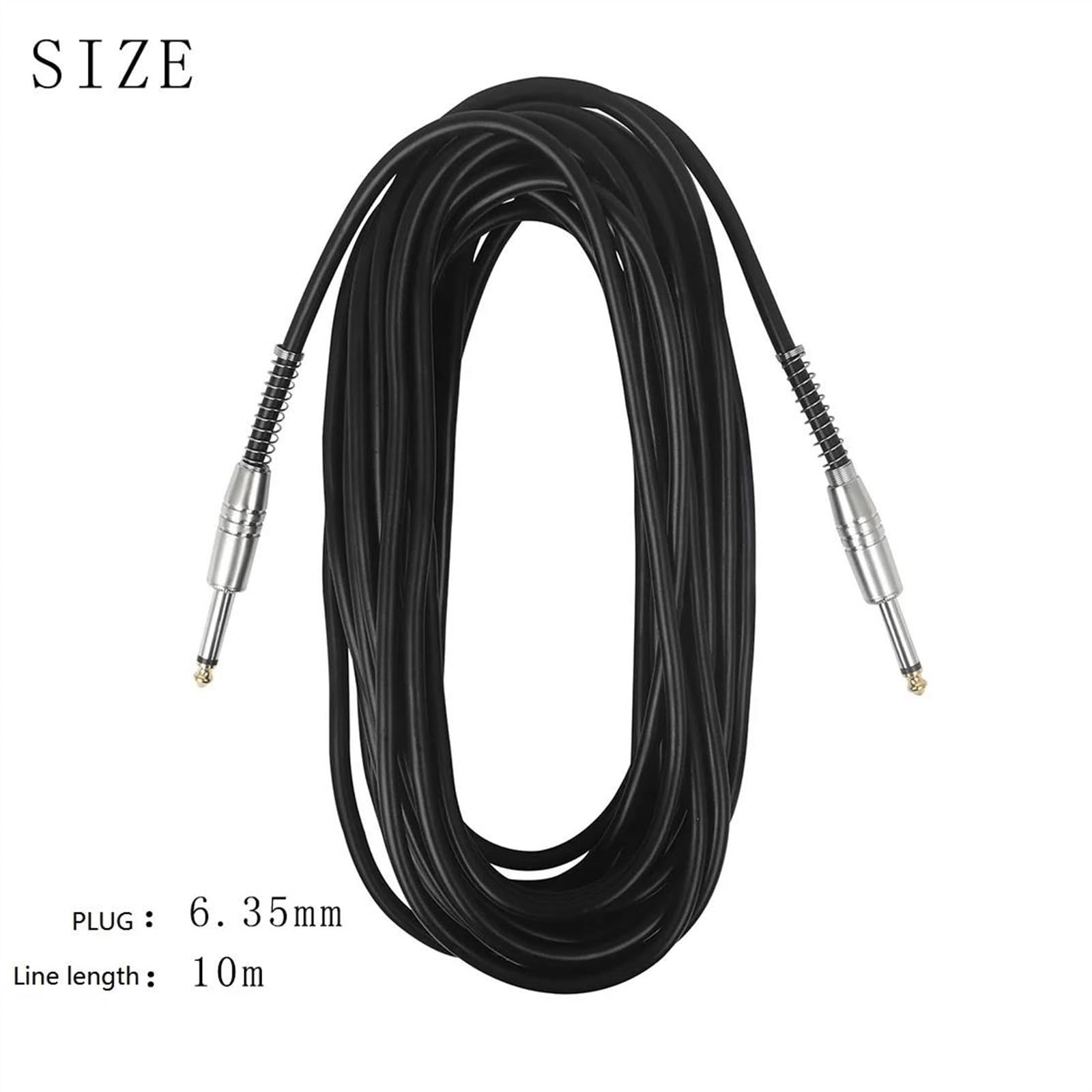 Pro Audio kabel 300CM/5M/10M Kabel Połączeniowy Do Gitary Elektrycznej Kabel Basowy Ekranowany Bez Szumów Kabel Połączeniowy Do Efektów Gitarowych(10M)
