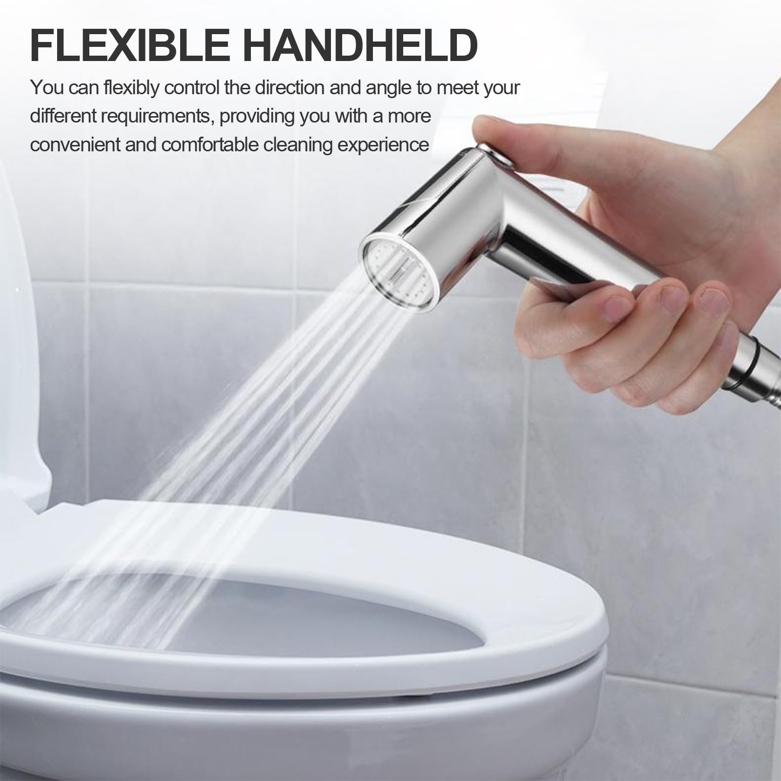Spruzzatore per Bidet Tenuto in Mano, Bidet Portatile Kit Doccetta, Spruzzatore per WC in ABS, Testa per Ugello Bidet Toilette Atomizzatore Regolabile Doccetta per Pulizia, Igiene Personale, 1 Pezzo