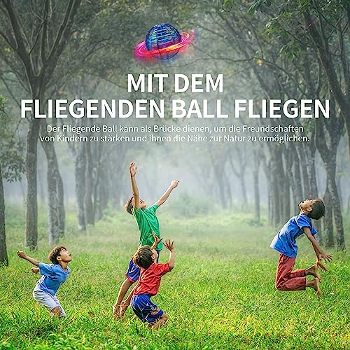 Ivtivfu Fliegender Ball Spielzeug (Blau), LED Flying Spinner, Magic Hover Schwebe Magischer Ball, Bumerang Drohne Toys für Mädchen und Junge, Geschenk für Kinder ab 6, 7, 8, 9, 10, 12 Jahren