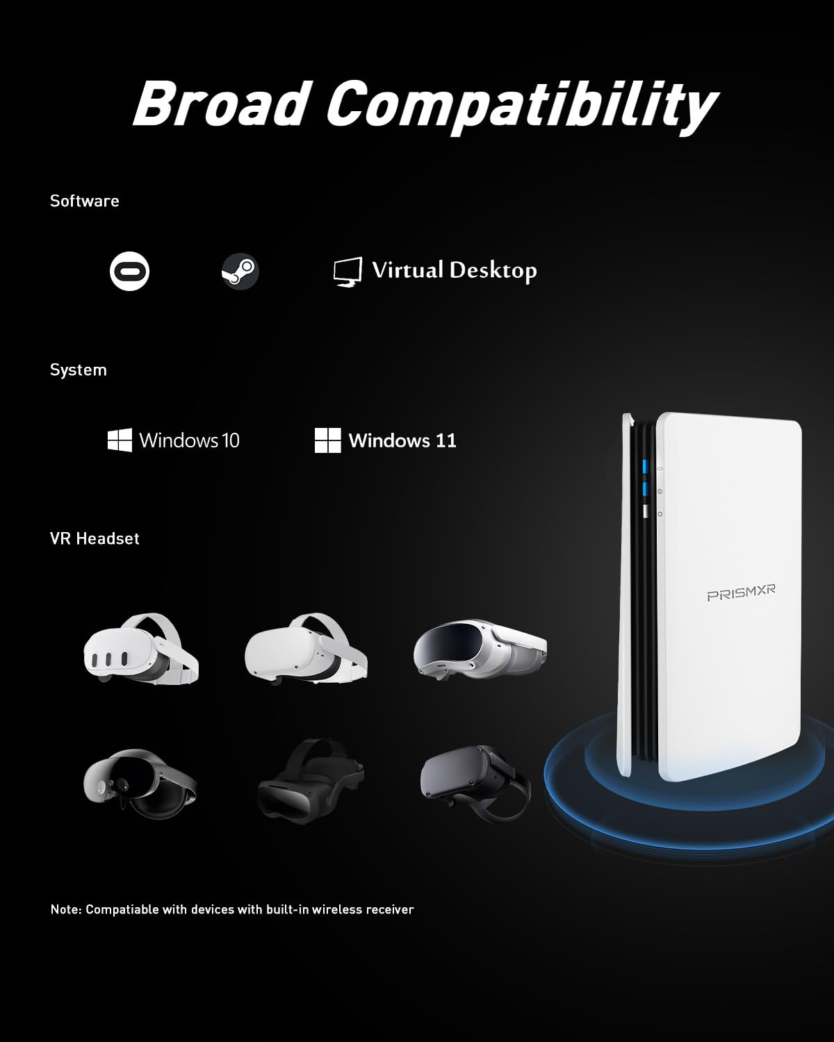 Snapklik.com : PRISMXR Puppis S1 PC-VR Streaming Link Air Bridge AX3000 ...