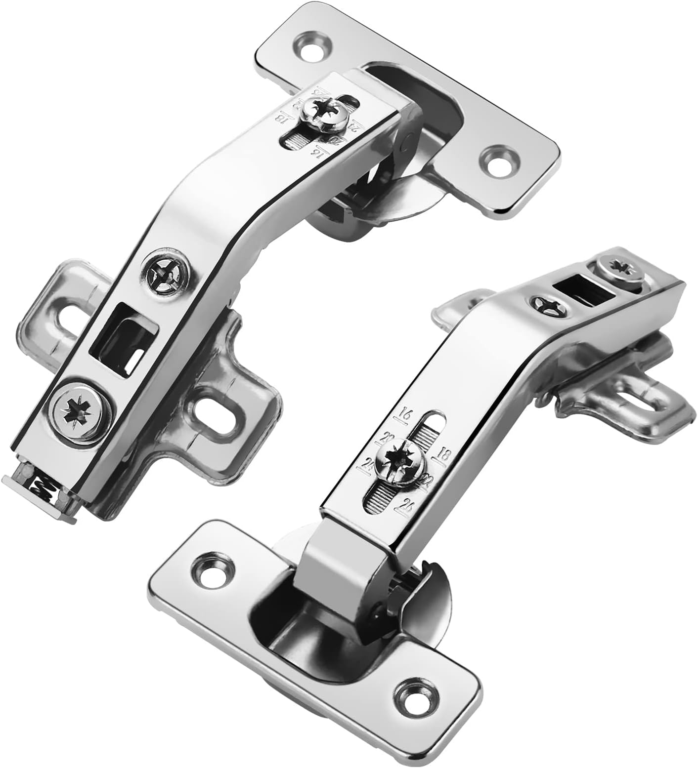 TERRIFI 2 PCS 135 Degree Hinges Full Overlay Concealed Frameless Lazy Susan Corner Kitchen Cabinet Replacement Bi Folding Folding Cabinet Door Hinges with Screws, Soft Closing Cupboard Folden Door
