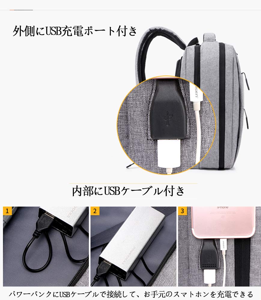 Amazon.co.jp: BenPu バックパック ラップトップバックパック 耐衝撃 