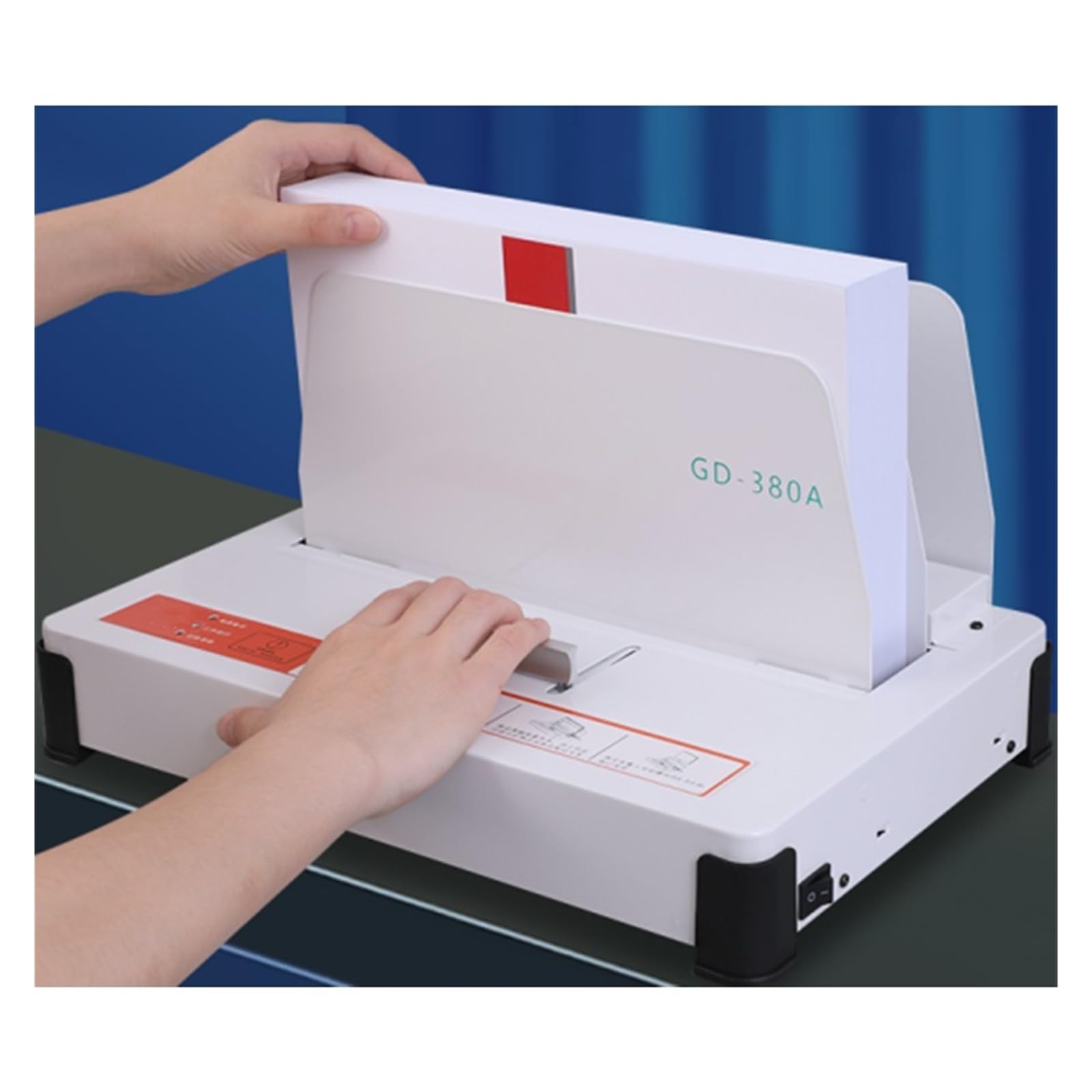 Macchina rilegatrice, 380A Piccola macchina rilegatrice a colla elettrica senza perforazione, bolletta contabile, voucher, fascicolo finanziario, libro di carta a caldo, A4, automatica per ufficio e u