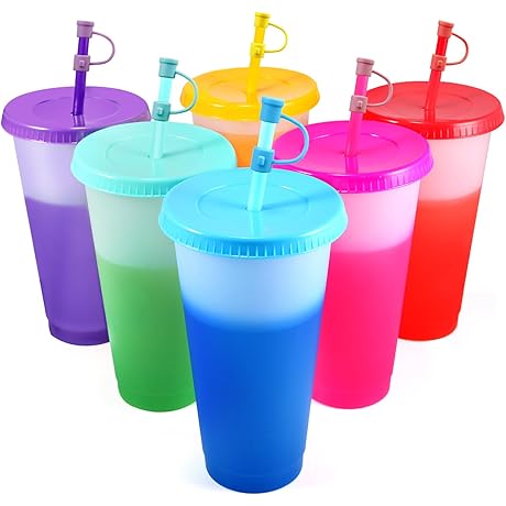 Pack of 6 Reusable Color-Changing Wow Cups