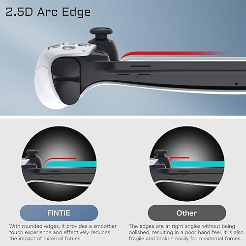 Miniatura 7 de Fintie - Protector de pantalla para PlayStation Portal Remote PlayStation, película protectora de vidrio templado de dureza 9H, antiarañazos y