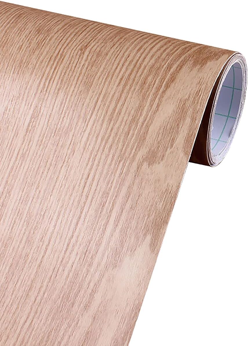 Wood Grain Vinyl Wallpaper Peel and Stick Decorative Sticker Film for Home Furniture Kitchen Cabinet Office Desktop Floor DIY Decoration