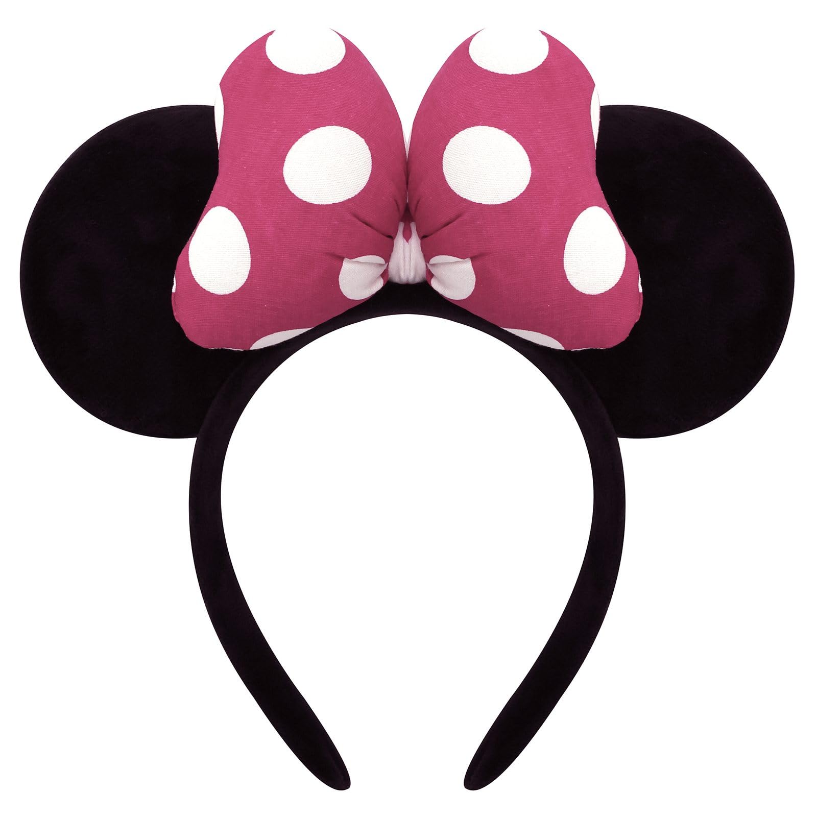 ODOCARE Handmade Mouse Ears Headband for Women and Ladies, Polka Dot Bow Mini Ears Costume Accessories