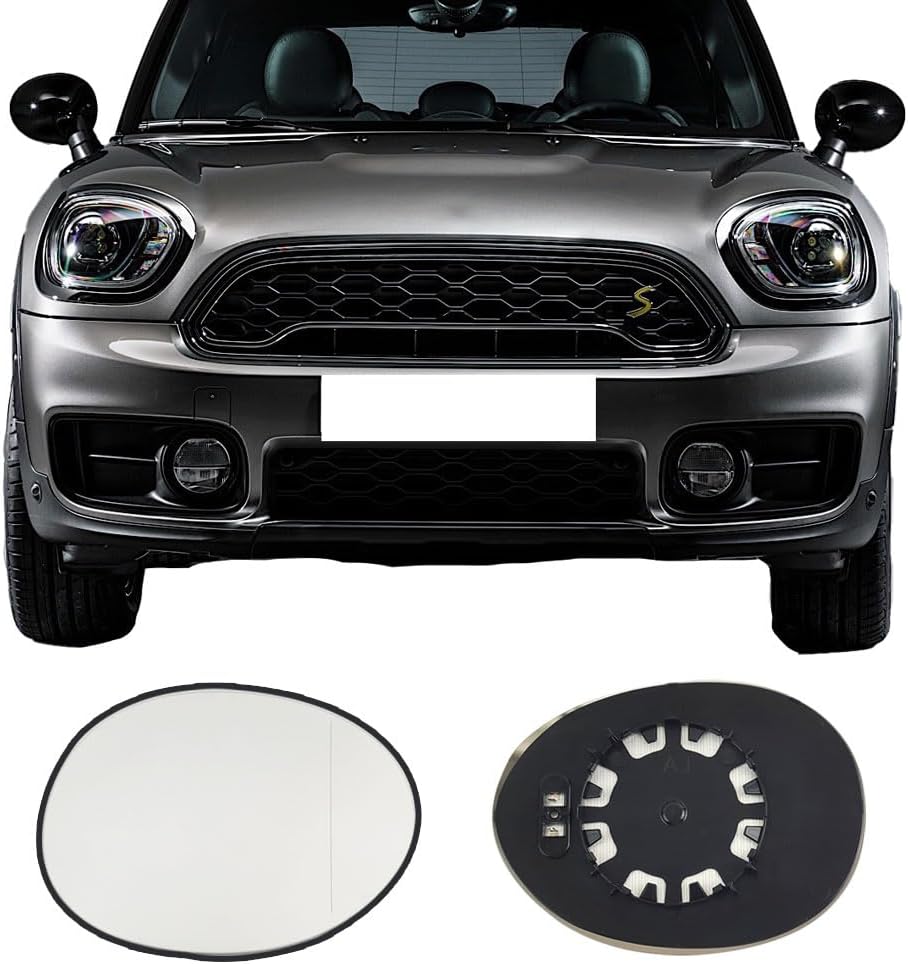 Driver Side Mirror Glass for BMW Mini Cooper 2014-2020,for BMW Mini Cooper Clubman 2016-2020,for BMW Mini Cooper Countryman 2017-2020,Heated Left Side Mirror Replacement Glass.