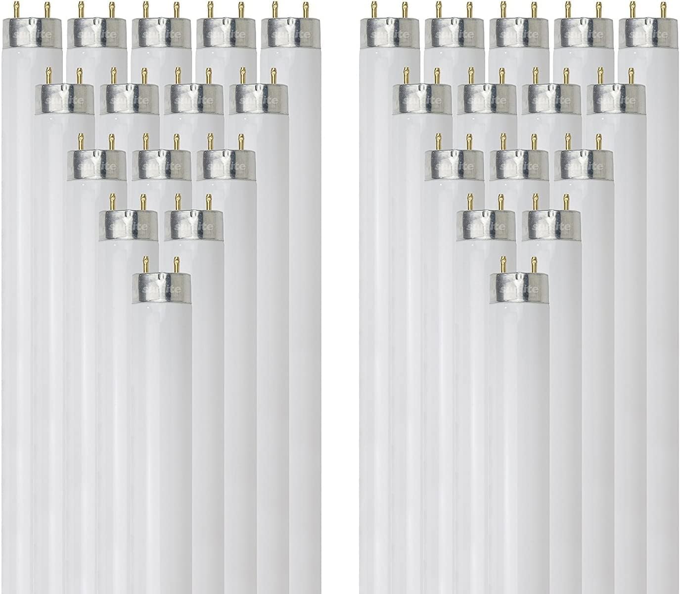 Sunlite F32T8/SP850 T8 Linear Fluorescent Lamp, 32 Watts, 3100 Lumens, 5000K Daylight, Medium G13 Bi Pin Base, High Performance Straight Tube, 30 Pack