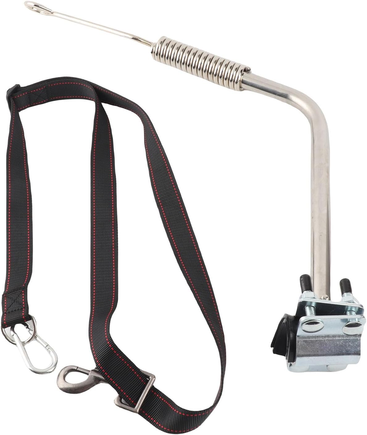 Dog Leash Professional Safety Hands Free Shock Absorbing Spring Quick Release Easy Install Stainless Steel Nylon Rubber Band for Outdoor Exercise with Dogs