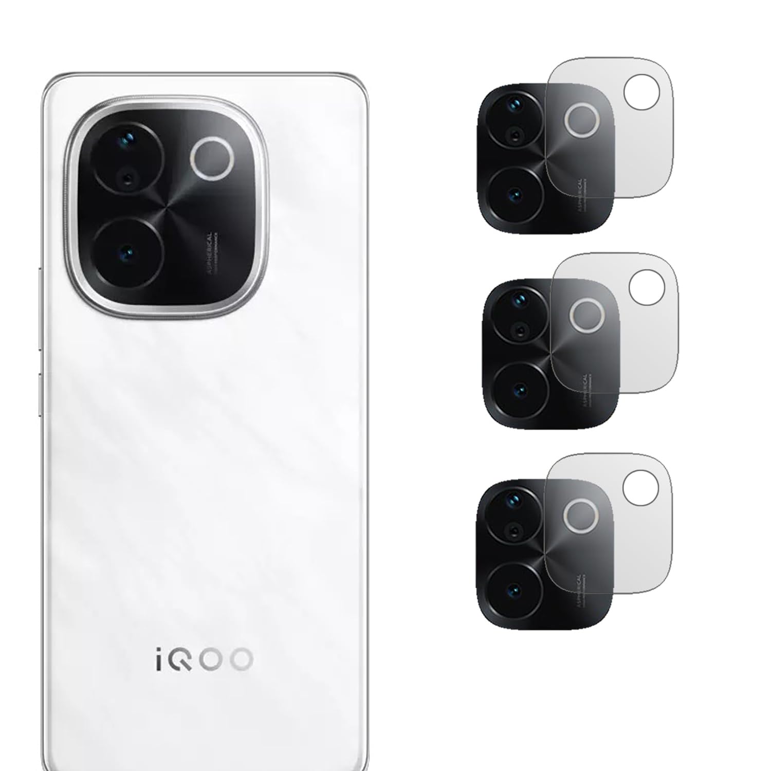 SAEMPIRE VIVO iQOO Z9s Pro 5G Back Camera Lens Protector Compatible For VIVO iQOO Z9s Pro 5G (Not a Tempered Glass) (Pack of 3)
