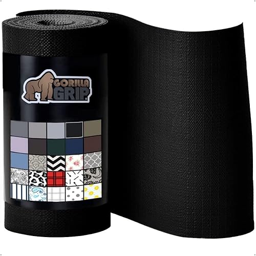 Gorilla Grip Forros originales antideslizantes para cajones y repisas rollo sin adhesivo duraderos y resistentes para alacenas, cocinas y