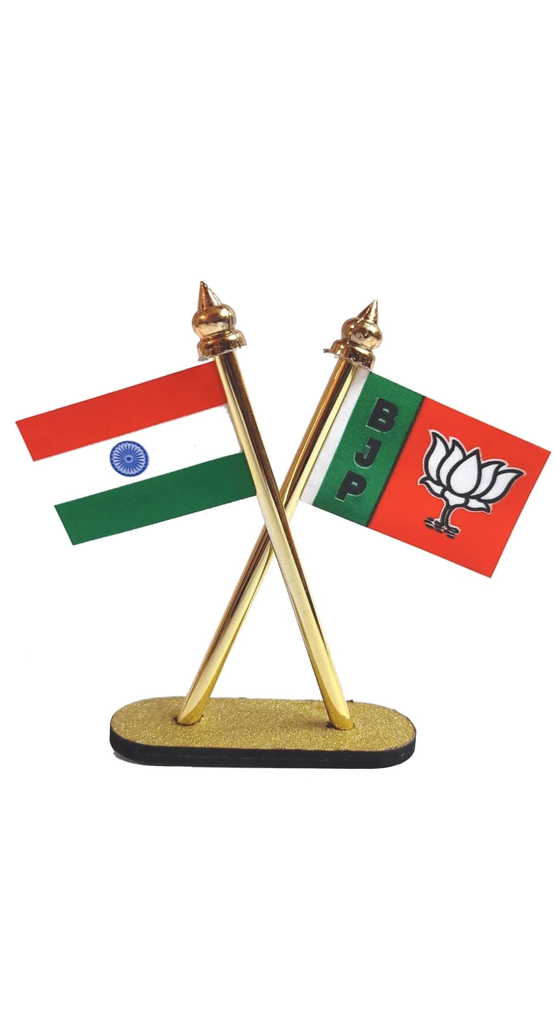 Flashfull BJP Party Flag For Car Dashboard