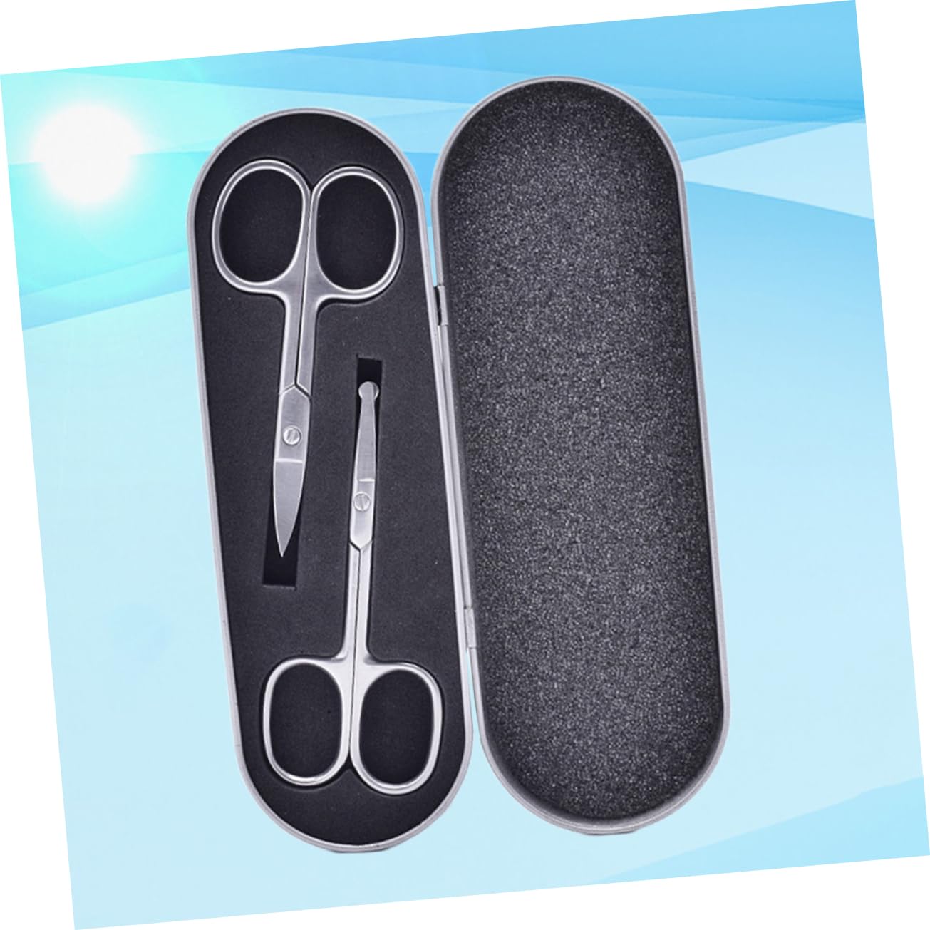 6pièces Ciseaux Acier Inoxydable Pour Sourcils Et Poils De Nez Ensemble Tonte Précise Et Sûre Outils De Beauté Pour Entretien Facile Et Sécurisé