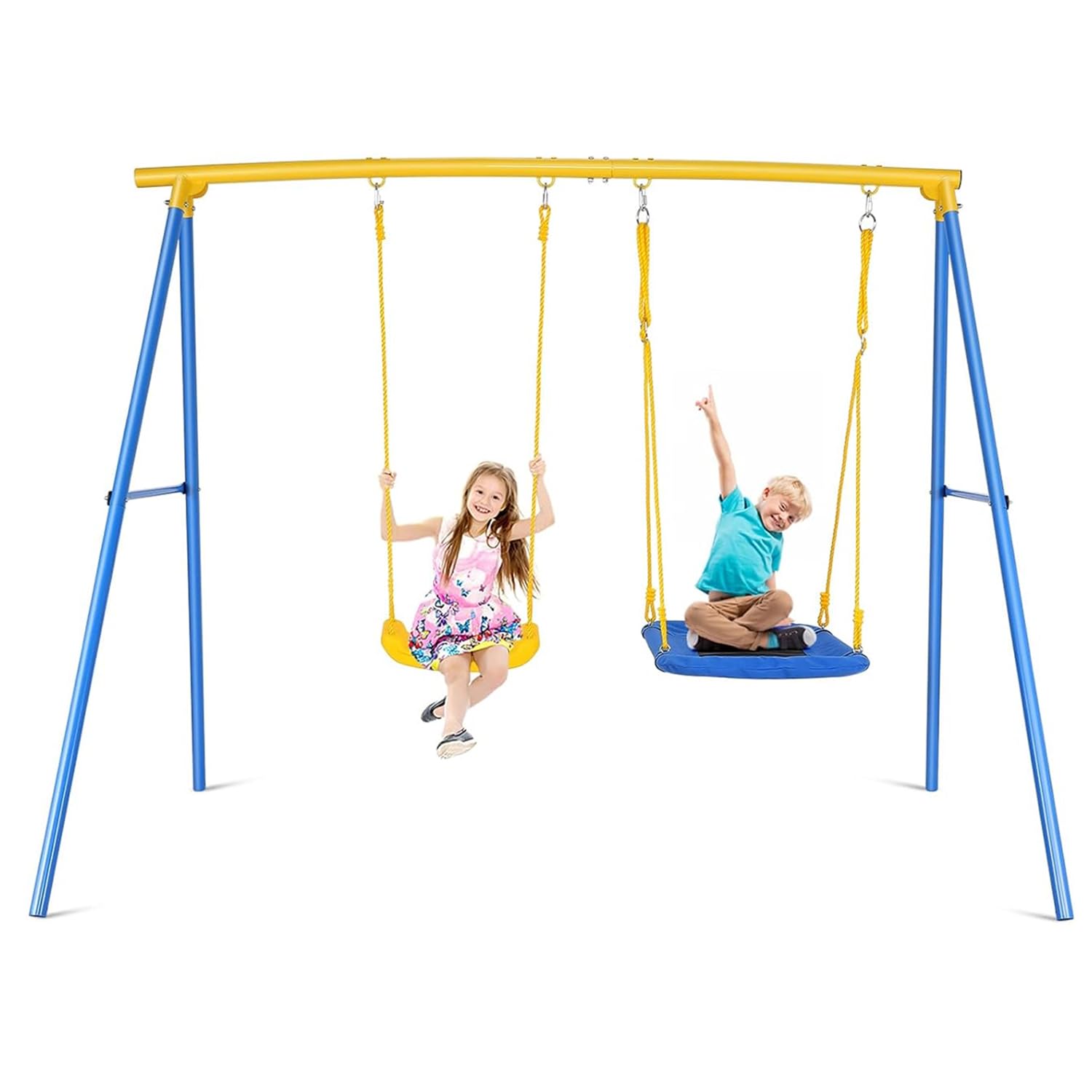 plohee Adjustable Olympic Weight Bench with Preacher Curl, Leg Developer, Multi-Functional Weight Bench Set Power Tower Workout Dip Station for Indoor Exercise (Blue)