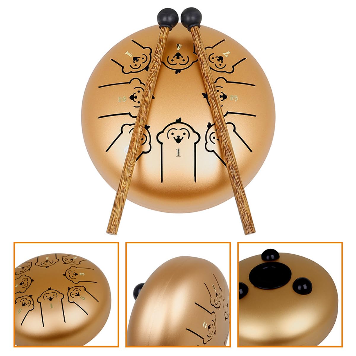 FUNOMOCYA Portable Percussion Steel Tongue Drum Set Zodiac Educational Drum Present for Meditation