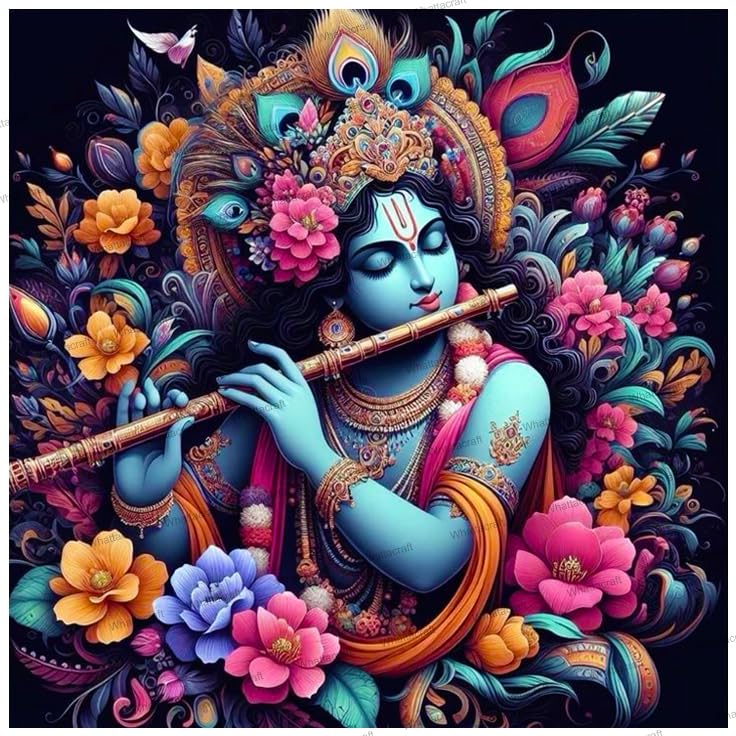 Whattacraft! DIY Acrylic Paint by Number Kit for Adults Kids Beginner Number Painting Kit DIY Canvas Painting by Number Wall Decoration DIY Painting Kit for Adults | Krishna Playing Flute (B0DG9JXCP6) Amazon Price History, Amazon Price Tracker