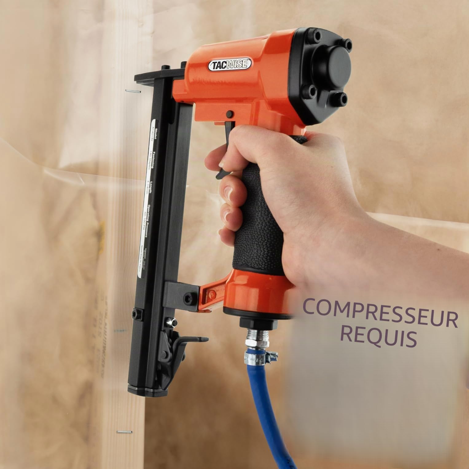 Tacwise A14014V Agrafeuse pour Tapisserie Pneumatique pour Agrafes 140 | Utilise les Agrafes Type 140 / 4 - 14 mm
