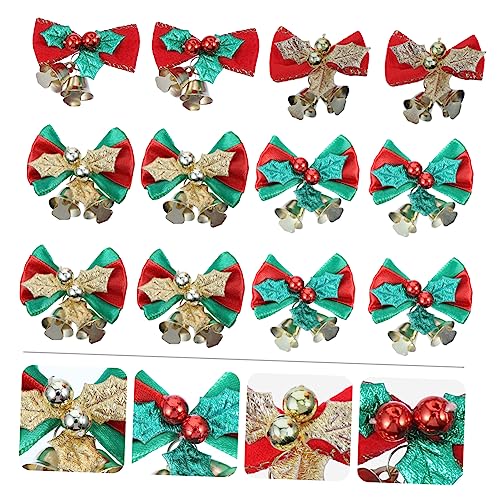 Adornos navideños con lazo PRETYZOOM pack de 30 piezas para decorar el árbol 6