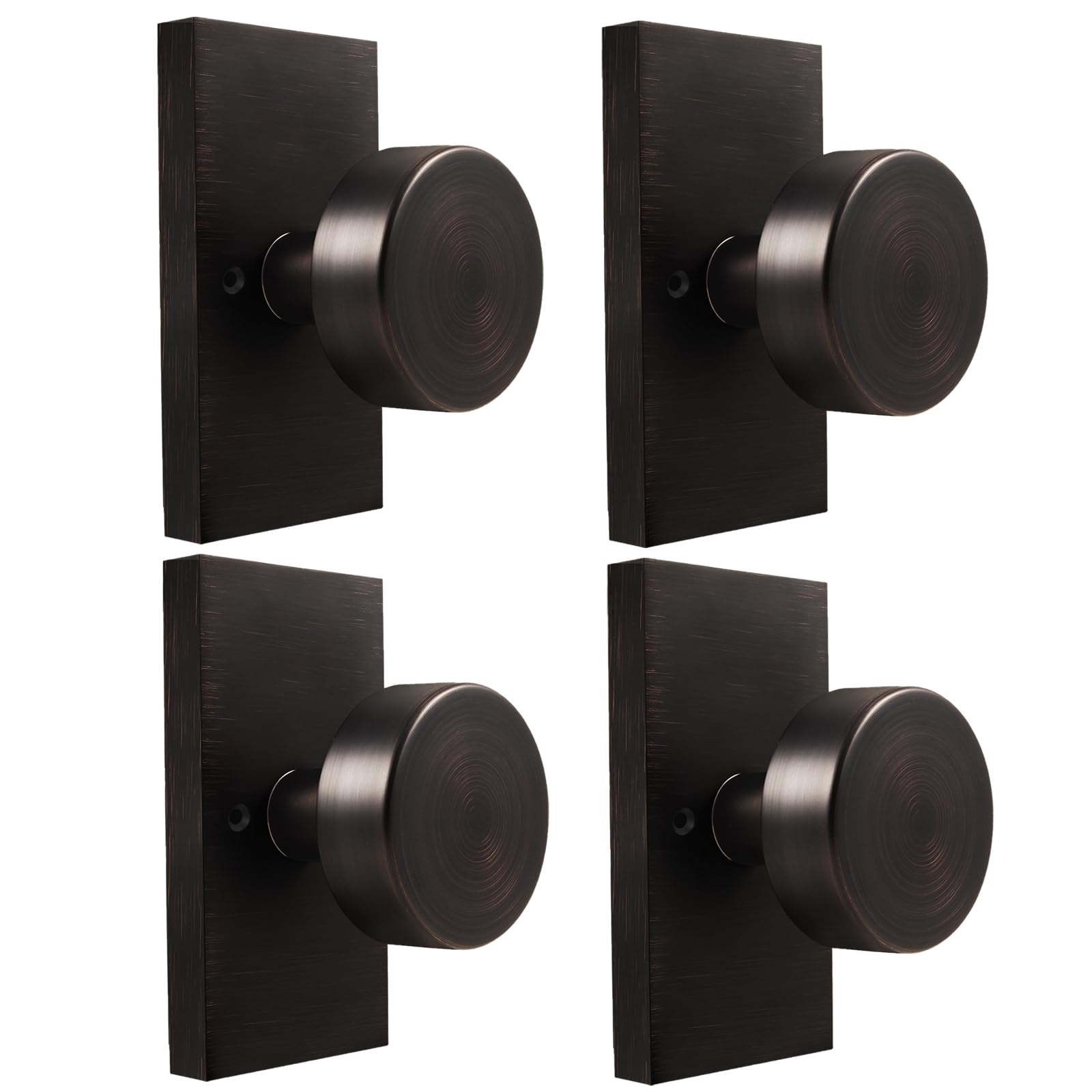 Satin Brass Privacy Door Knobs with Lock -29