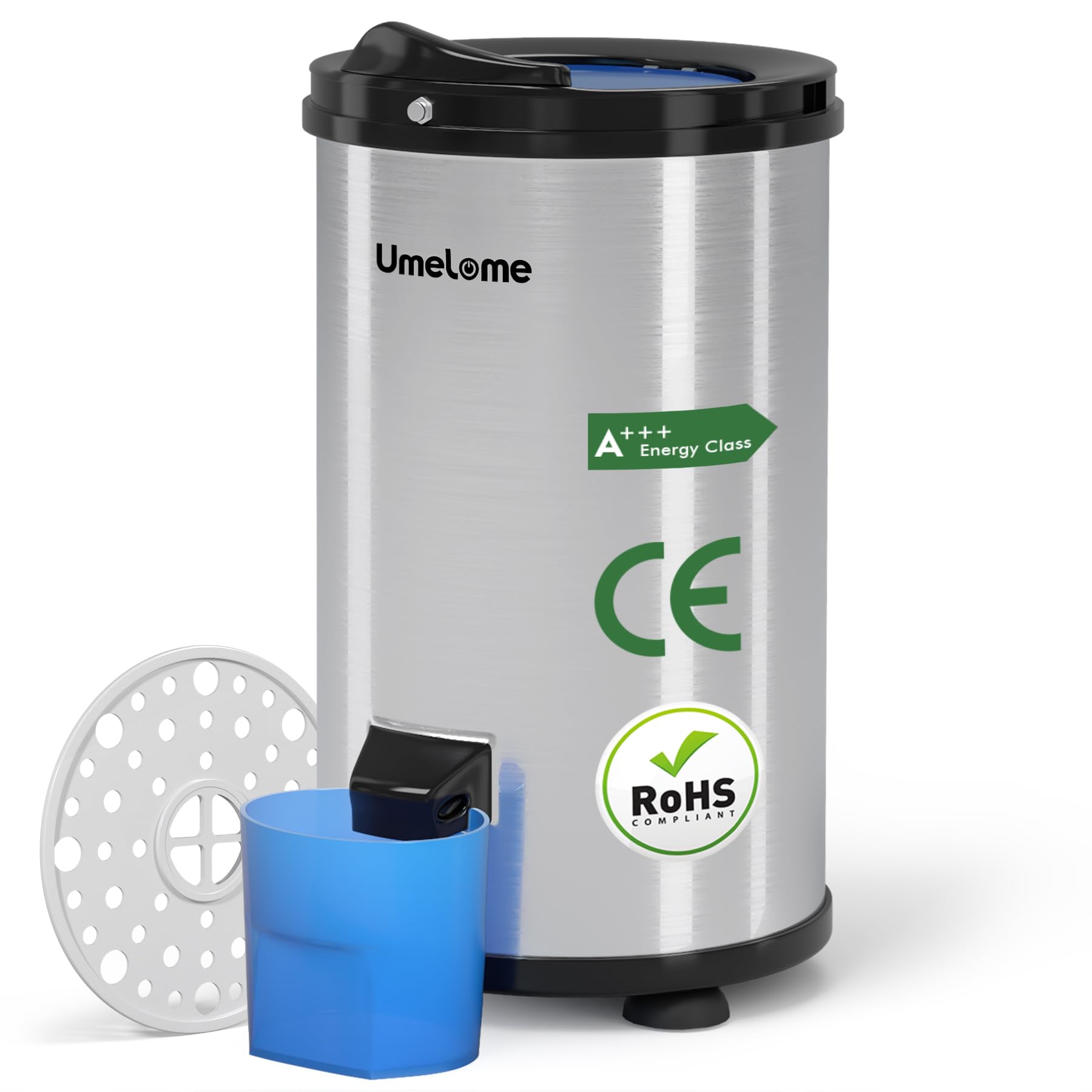 Centrifugadoras de ropa Umelome capacidad 6 kg Secadora rotativa 2800 tr/min Secadora Spin energética y de ahorro de energía Clase de eficiencia energética A+++, Plateado