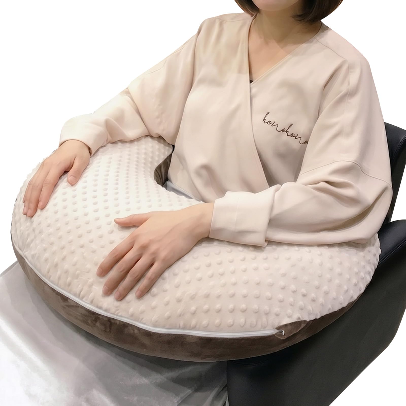 Amazon.co.jp: QUEEN ROSE 膝上 クッション 三日月型 授乳クッション