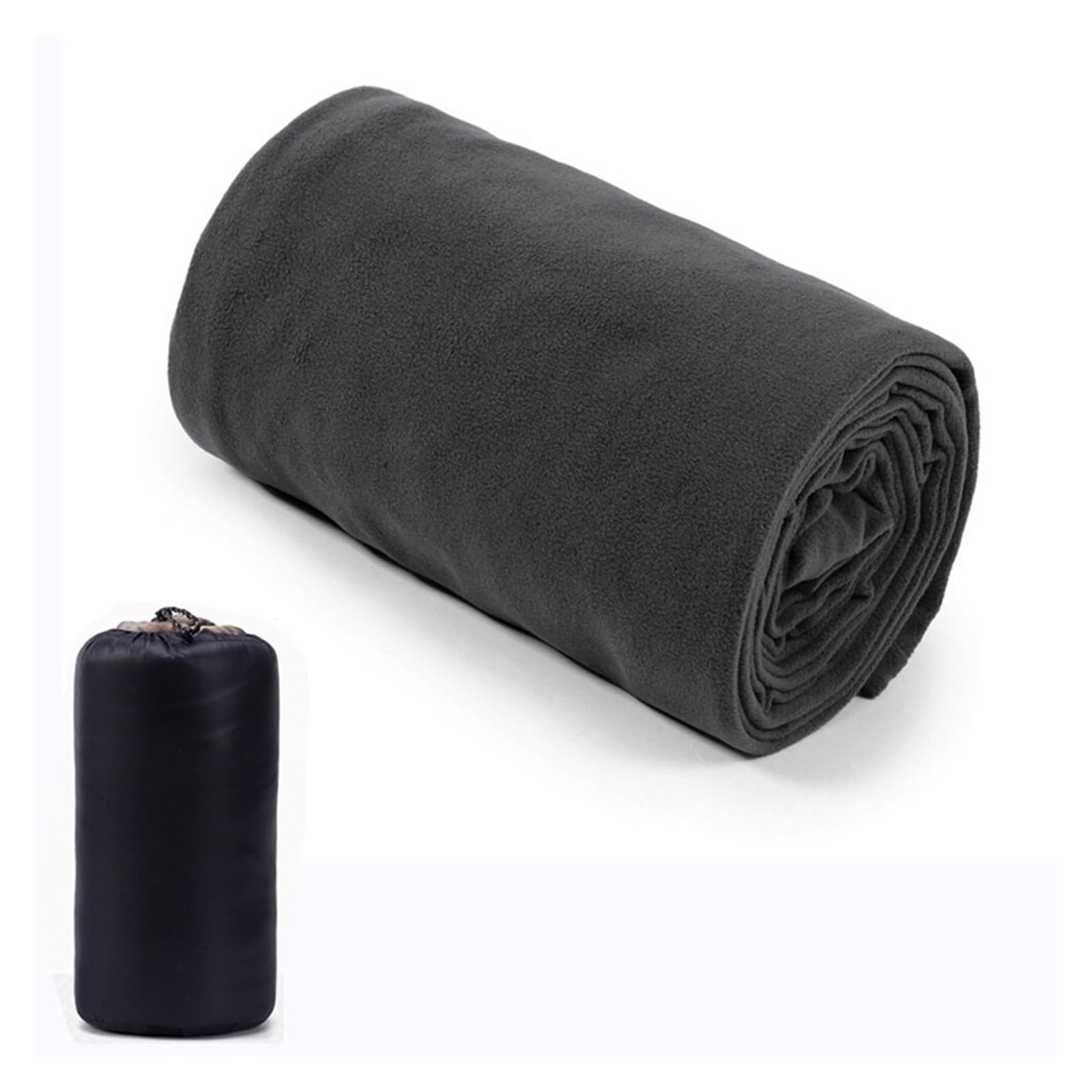 Fodera per Sacco a Pelo Sacco a Pelo in Pile Portatile Ultraleggero Polare da Viaggio for Adulti Tende da Campeggio all'aperto Letto Caldo Sacco a Pelo Fodera(Black)