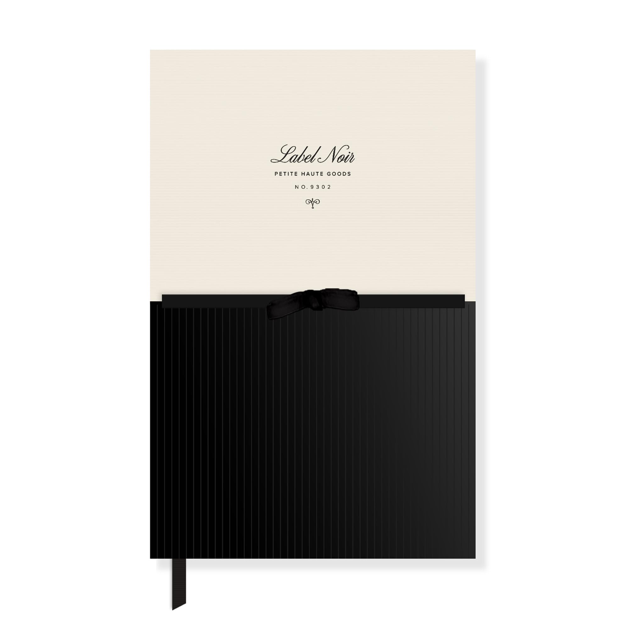 Fringe Studio Slim Paperback Journal w/Back Pocket, NOIR PETITE BOW, Approx. 5.75” w x 8.75” h, 120 Pg, Noir Collection (930PA001FSC) — image 1