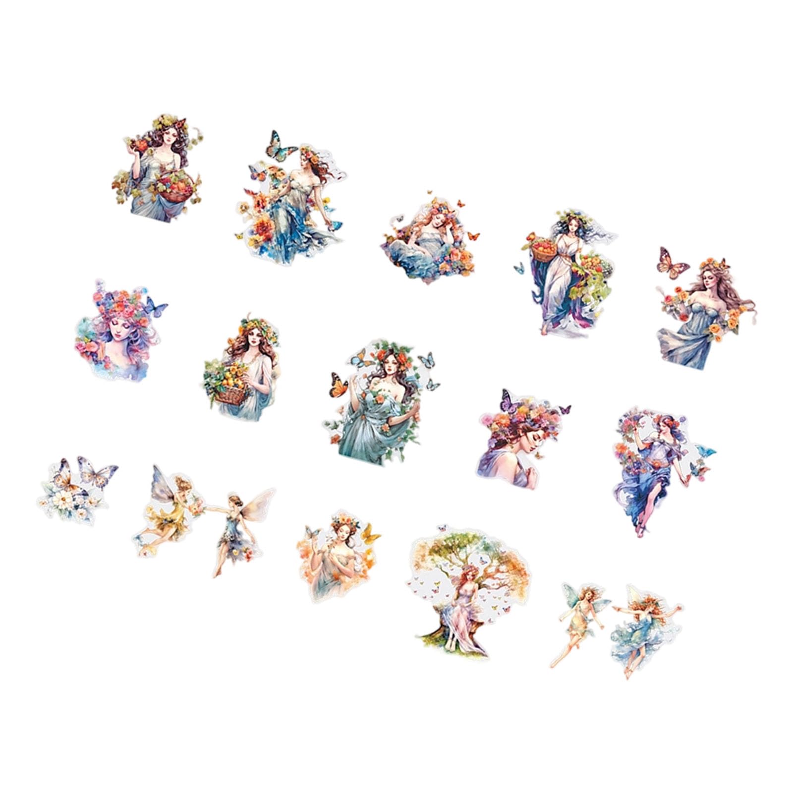YROHGKPN European Inspired PET Transfers Waterproof Transfers for Planners and Craft Undertakings PET Substance Album Addons