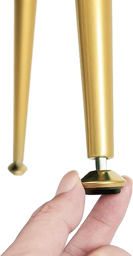 Miniatura 44 de Topeakmart Silla decorativa de terciopelo, silla de barril con patas de metal dorado, silla de ocio moderna para sala de estar, dormitorio, oficina,