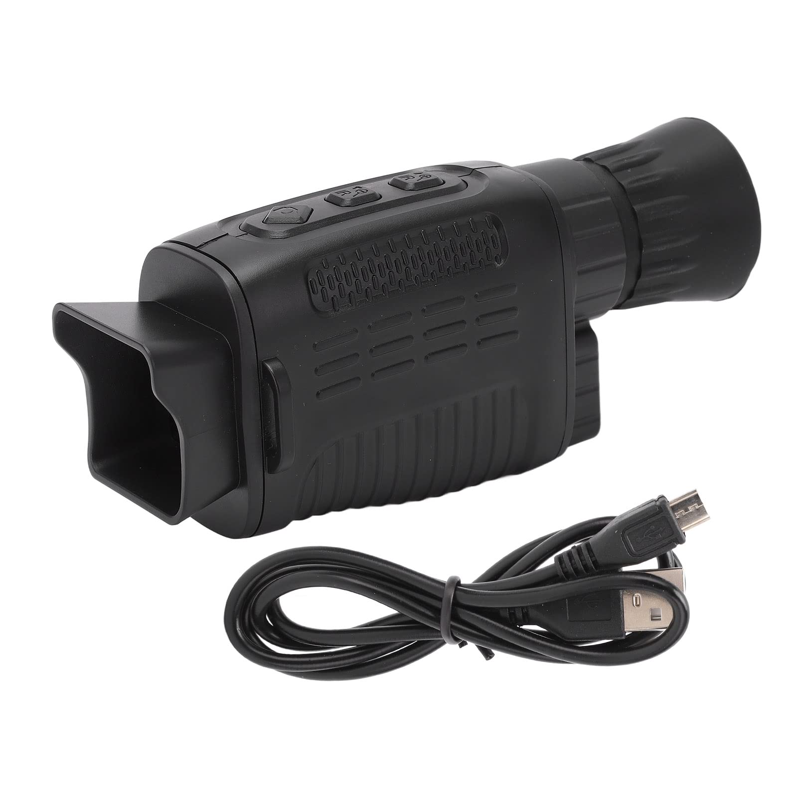 Monocular de visión nocturna con pantalla TFT HD de 1.5 pulgadas, visión nocturna IR 5X con grabación de fotos y video, 200 m de larga distancia para pesca nocturna, caza, camping