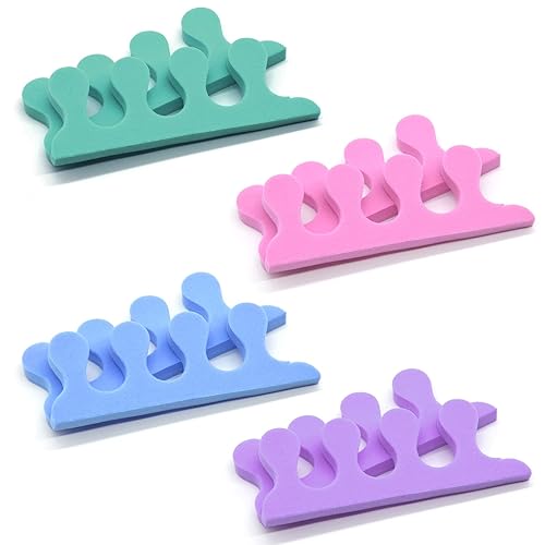 Miniatura 7 de PrettyClaw Separadores de dedos para pedicura, separadores de dedos de los pies, separadores de uñas de espuma suave para esmalte de uñas, 4