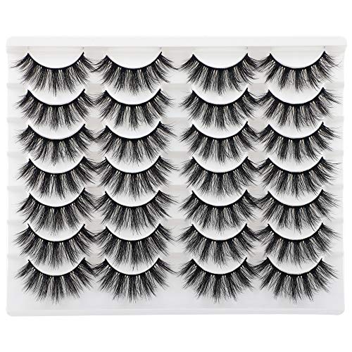 Calphdiar Fake Eyelashes Fluffy Long Lashes Pack Handmade Thick Lashes 14 Pairs Wholesale