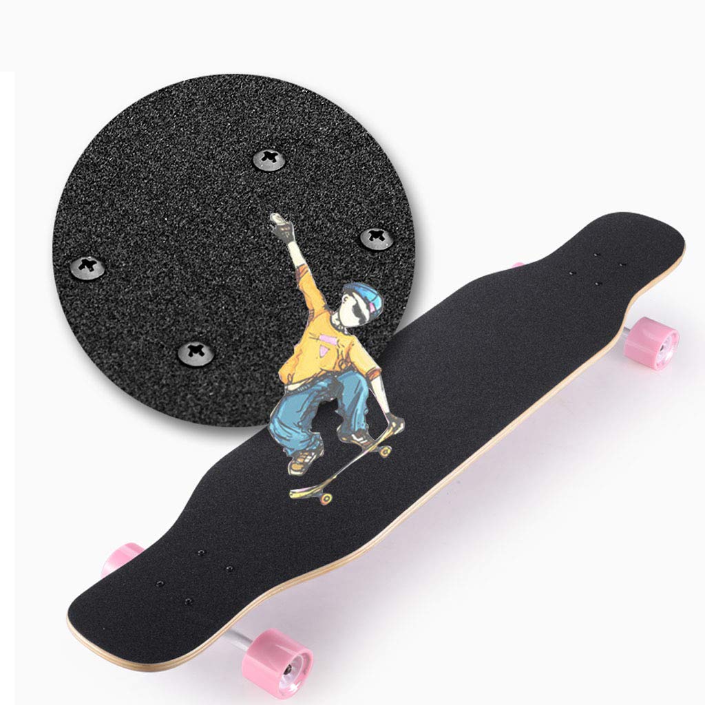 YEENUO Planches à roulettes pour débutants, planche à roulettes complète ， Longboard Skateboard Cruiser, 8 couches d'érable canadien Double Kick Concave Standard et Tricks Skateboards pour enfants e