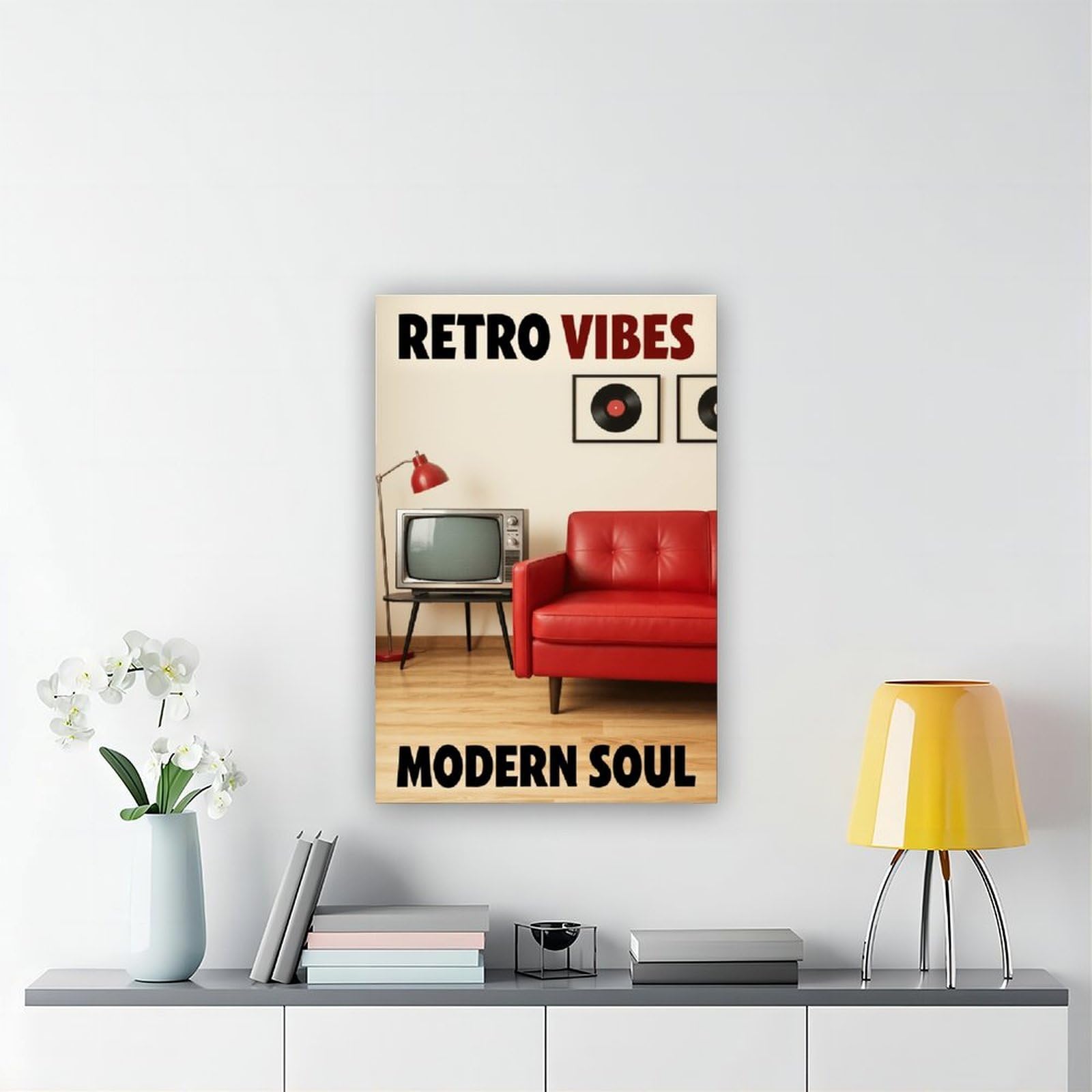 AYINUER Poster su tela con vibrazioni retrò Modern Soul, decorazione artistica da parete per soggiorno, camera da letto, decorazione senza cornice, stile stampa 61 cm L x 91,4 cm W