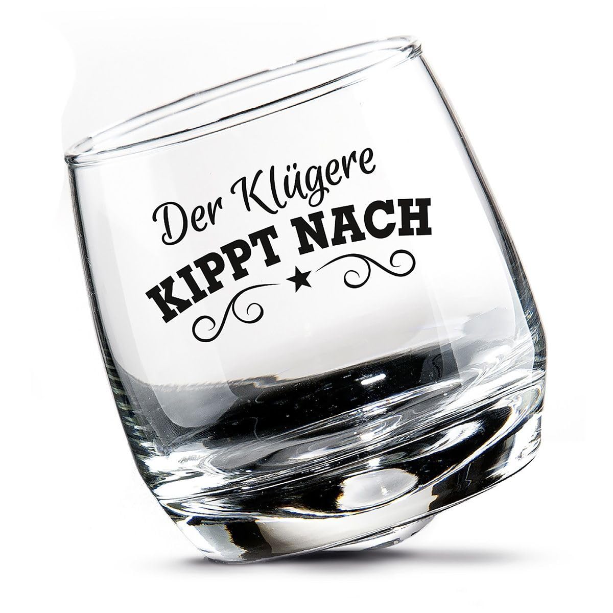 2 er Set Whisky-Gläser Rumgläser Wackelglas Schwenkglas in Geschenkbox Höhe 8,5 cm Durchmesser 7,5 cm 200ml Perfekt für Zuhause, Restaurants und Partys Spülmaschinenfest