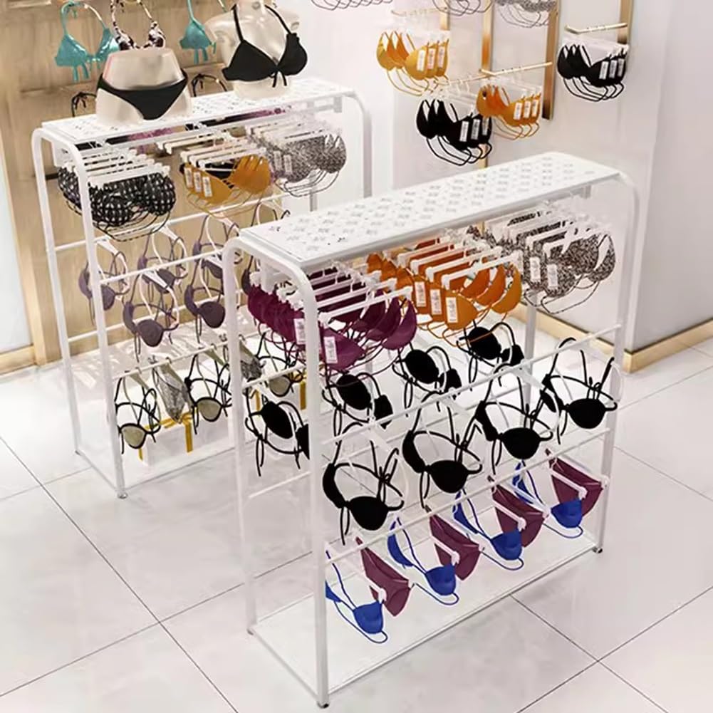 Stojący na podłodze stojak na bieliznę, wielowarstwowy biustonosz Socks Stojak do przechowywania bielizny do sklepu detalicznego, regulowane półki