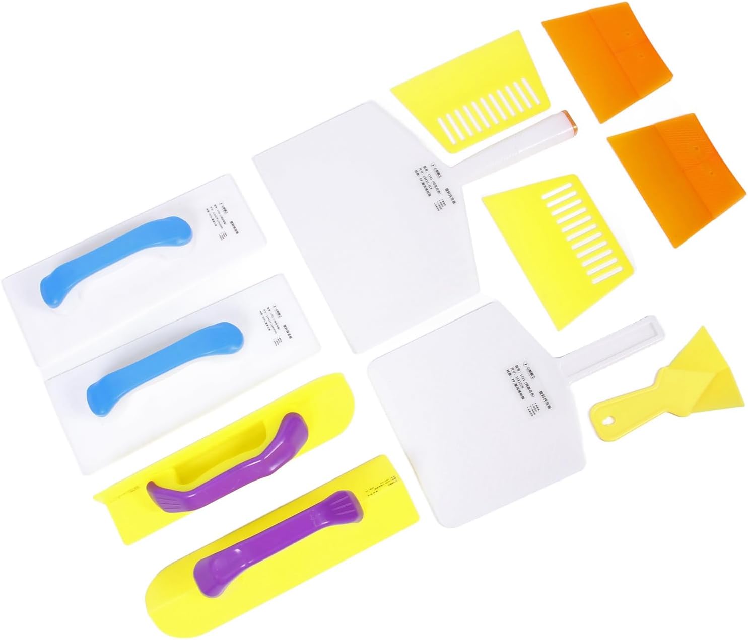 WALFRONT Plastic Drywall Trowel Set, Integrated Handle, Versatile for Wall Repairs, Ideal for Ceilings and